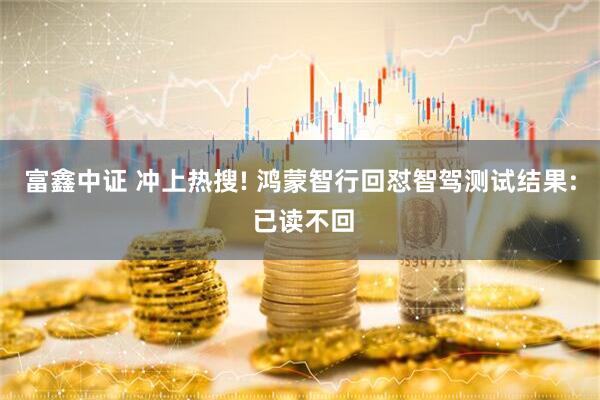 富鑫中证 冲上热搜! 鸿蒙智行回怼智驾测试结果: 已读不回